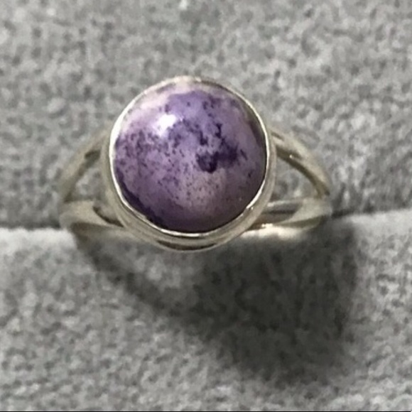 New Sterling Silver Purple Utah Tiffany Stone Ring Size 7.75-8 Crystal Gemstone - Picture 16 of 16